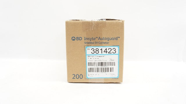 BD 381423 Insyte Autoguard Shielded I.V. Cath. 22Ga x 1.00inch - Box of 200