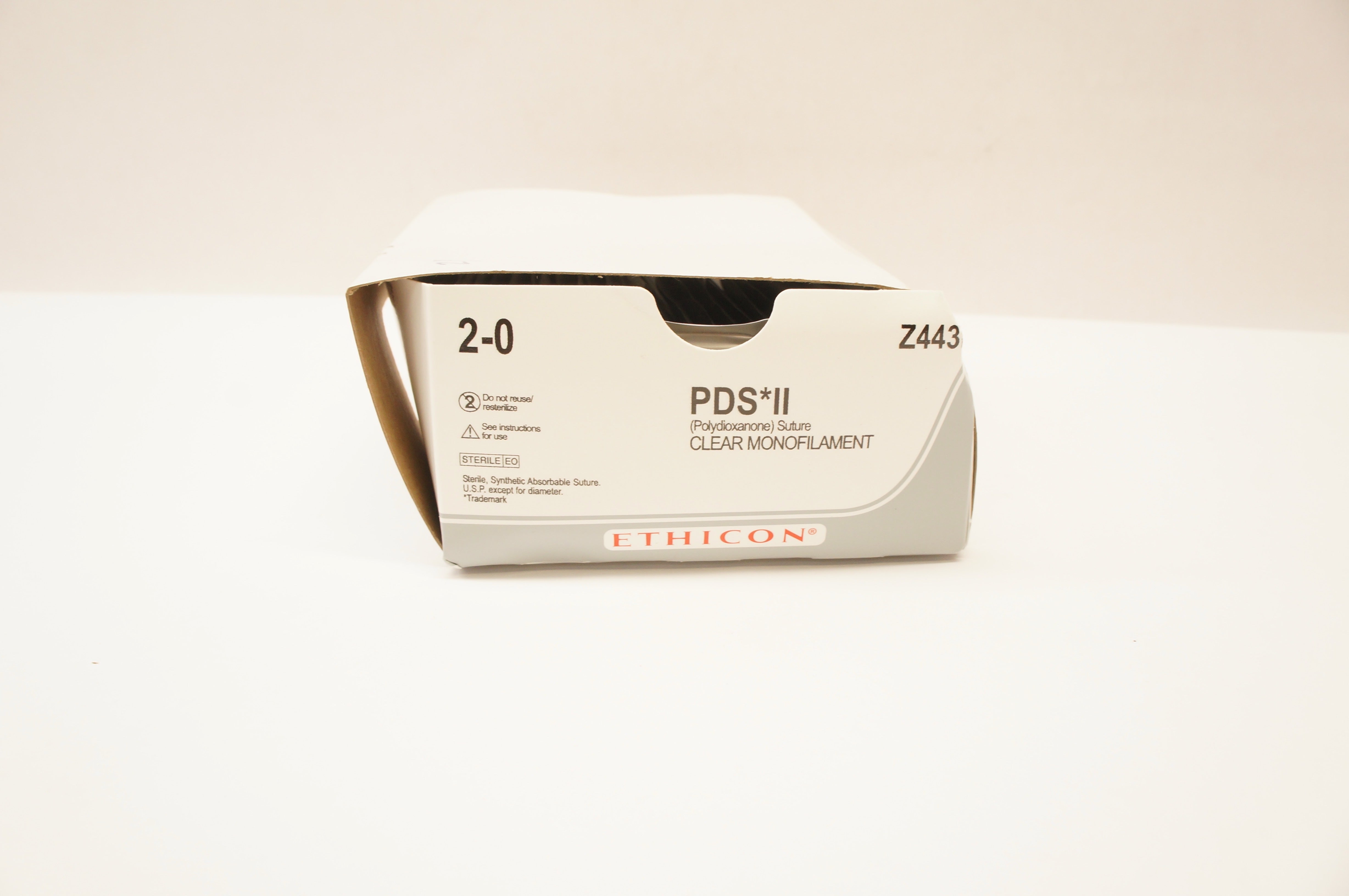 Ethicon Z443H 2-0 PDS II Stre FS-1 24mm 3/8c Reverse Cutting, 27inch - Box of 21