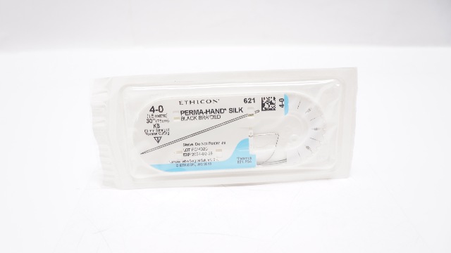 Ethicon 621 4-0 Perma-Hand Silk Stre KS 60mm Straight Reverse Cutting, 30inch(x)