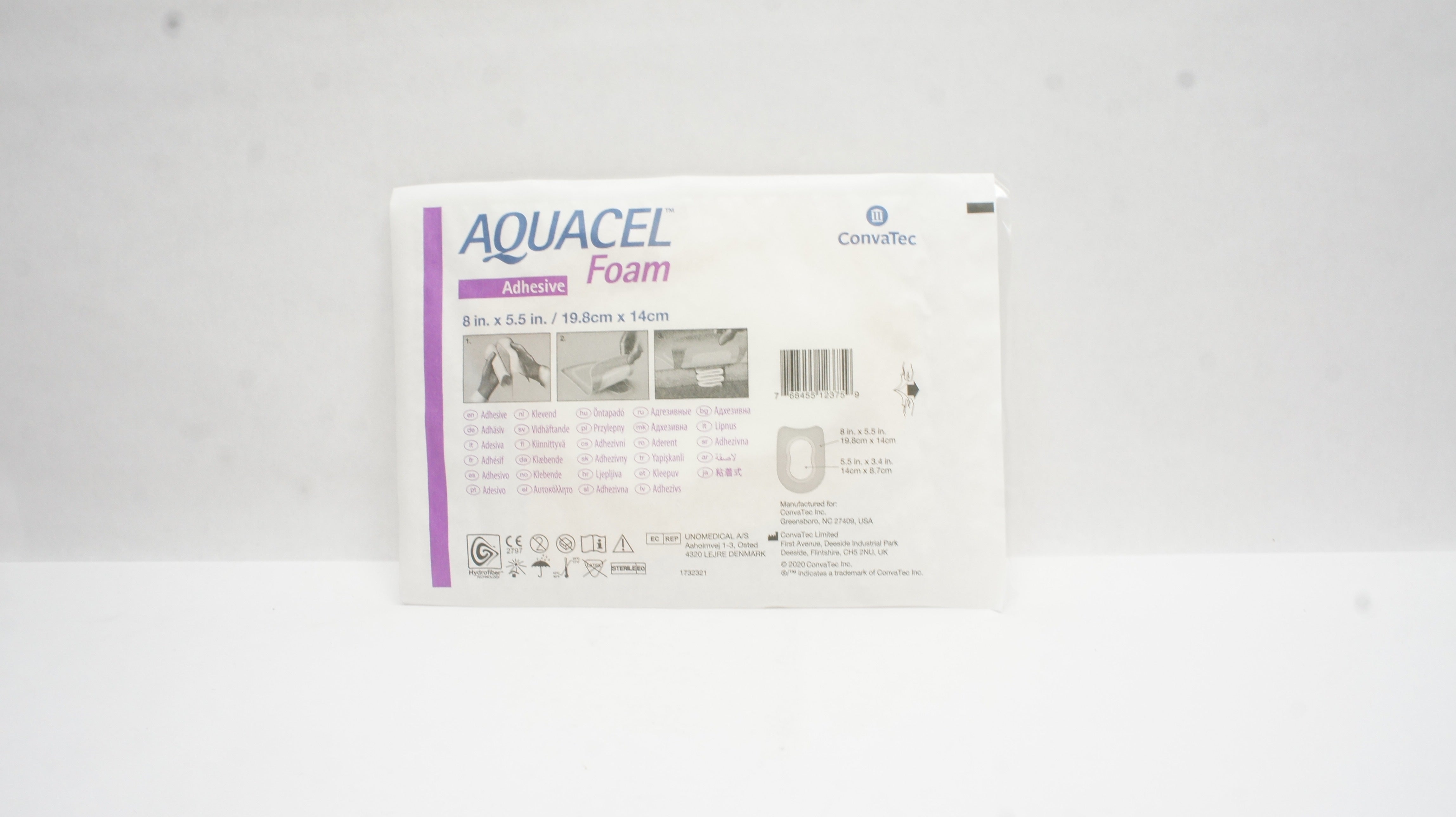 ConvaTec 420625 AQUACEL Adhesive Foam Dressing 8inch x 5.5inch