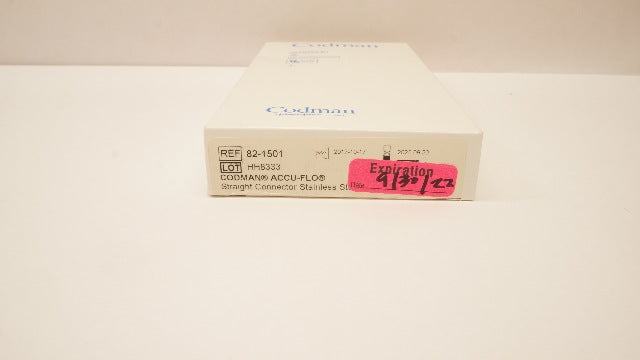 Codman 82-1501 ACCU-FLO Connector Straight 1mm x 1.9mm x 11mm (x)