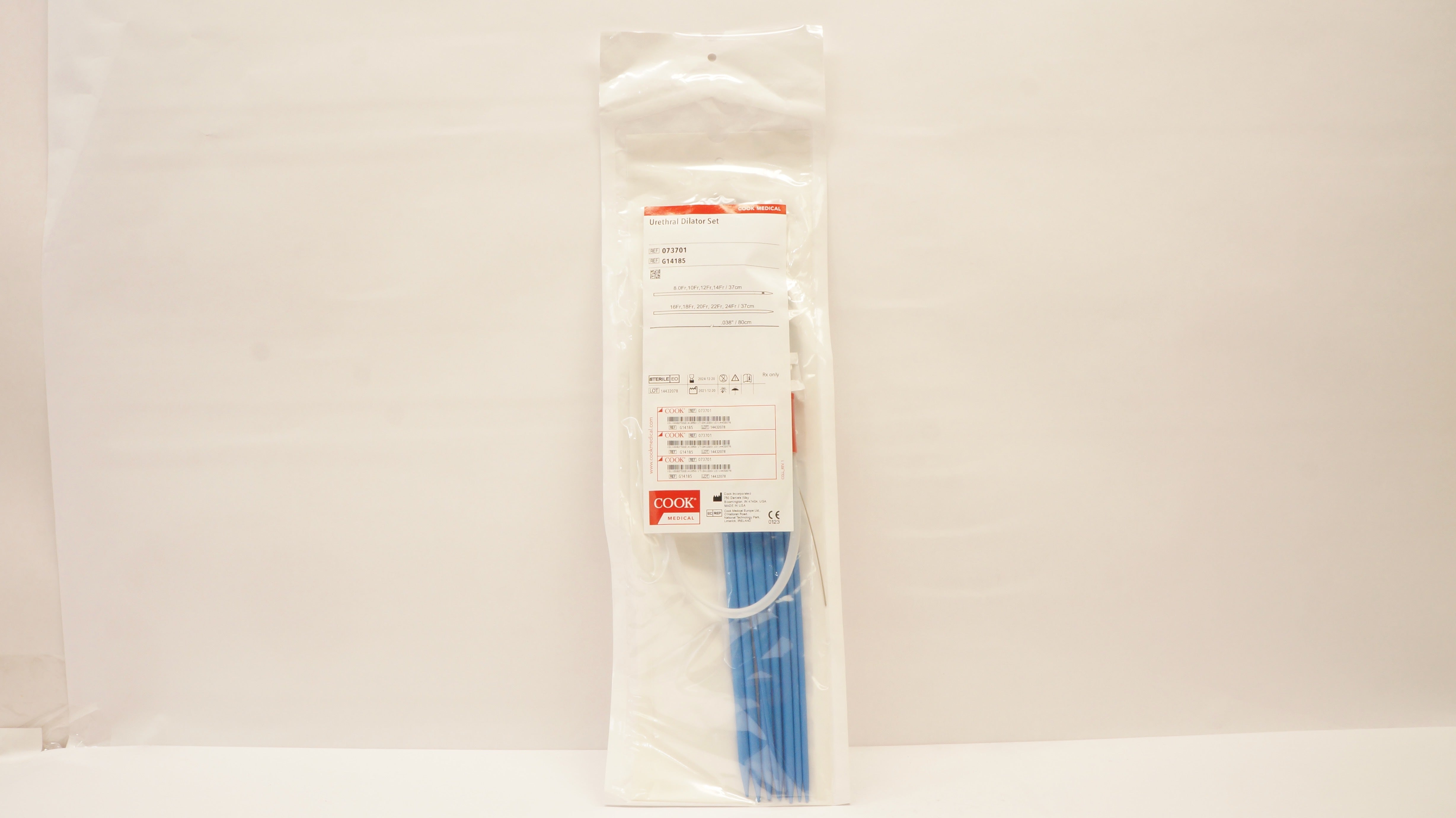 Cook G14185 Urethral Dilator Set 37cm x 37cm x 0.038inch x 80cm