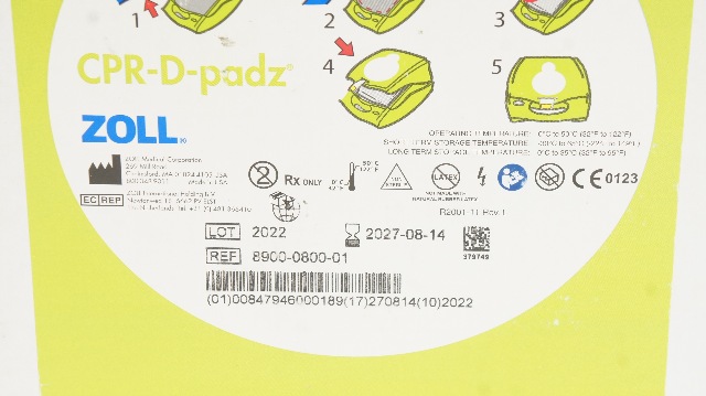 ZOLL 8900-0800-01 CPR-D-padz Defibrillator Electrode Pad
